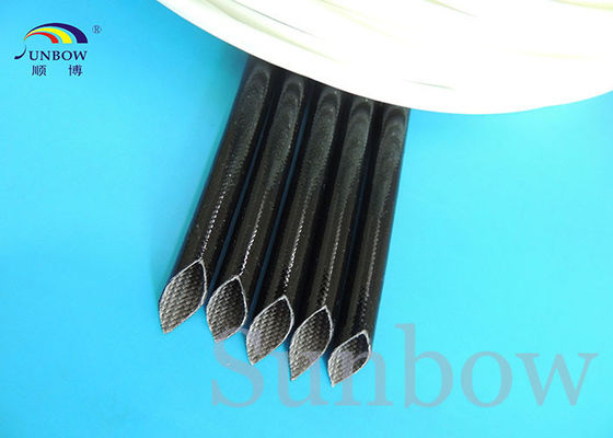 Κίνα 4.0KV 10mm μαύρο μανίκι φίμπεργκλας ρητίνης ντυμένο σιλικόνη για τη μόνωση καλωδίων προμηθευτής
