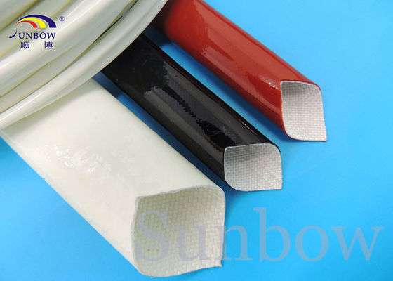 Κίνα Silicone Rubber Coated High Temperature Fiberglass Sleeve Silicone Fiberglass Sleeving προμηθευτής